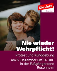 Sharepic: Nie wieder Wehrpflicht!