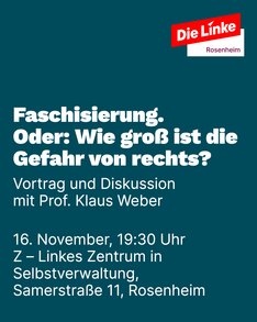 16.11.2026: Klaus Weber – Faschisierung